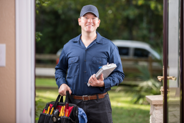 Friendly YES! Electrician at a residential home in Utah.